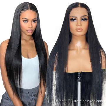 Vendor Straight Hd Transparent Lace Front Human Hair Wigs For Black Women 360 Lace Frontal Wig Glueless 100 Virgin Full Lace Wig